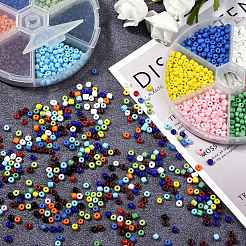180g 12 Farben Glas Saatperlen&nbsp;SEED-SZ0001-010