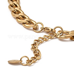 Halskette mit kubanischen Gliedern aus Edelstahl 304&nbsp;BJEW-B072-04G