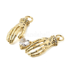 Pendenti in ottone con zirconi chiari&nbsp;KK-H267-033G