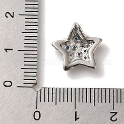 Breloque en laiton plaqué or avec micro pavé de zircones cubiques transparentes&nbsp;KK-U027-18P