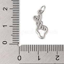 Pendentifs en laiton plaqué en rack et zircone cubique transparente&nbsp;KK-S372-11P