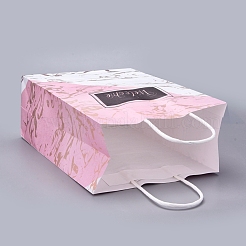 Sacs en papier kraft rectangle avec poignée&nbsp;DIY-I030-02A-03