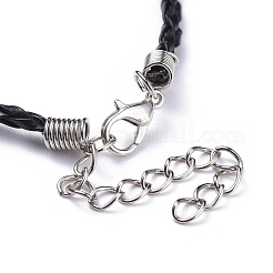Imitación trenzada fabricación de pulseras de cuero de moda&nbsp;BJEW-S076-002