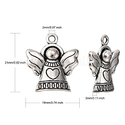 Tibetischer stil Aluminium Anhänger & Charms&nbsp;TIBEB-A11978-AS-FF