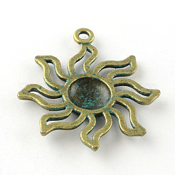 Sonne Zink-Legierung Anhänger&nbsp;X-PALLOY-R065-173-LF