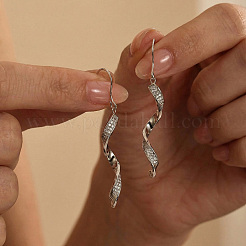925 Ohrhänger aus Sterlingsilber mit Pavé-Moissanit für Damen&nbsp;UU0527