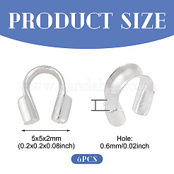 6 Stück 925 Sterling Silber Drahtschutz&nbsp;STER-TA0001-46S