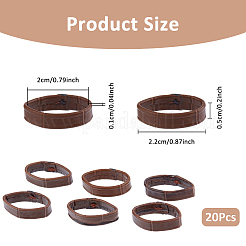 20 Stück Lederarmbandlünette&nbsp;AJEW-FH0005-08B