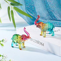 Decorazioni espositive in acrilico a forma di elefante&nbsp;DJEW-WH0015-129A