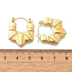 Orecchini a cerchio in acciaio inossidabile 304 per donna&nbsp;EJEW-L296-076G