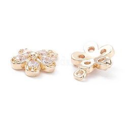 Estante de latón chapado charms zirconia cúbico&nbsp;X-ZIRC-C026-12LG