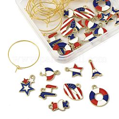 DIY-Sets zum Basteln von Weinglasanhängern zum Unabhängigkeitstag&nbsp;DIY-FS0009-55