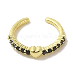 Bagues de manchette en laiton micro pavé de zircone cubique&nbsp;RJEW-H228-07M