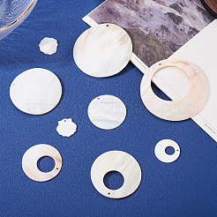 9 stücke 9 stil natürliche süßwasser shell große anhänger&nbsp;SHEL-TA0001-28
