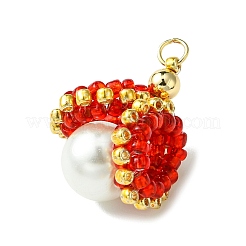 Perle di conchiglia pendenti in vetro&nbsp;PALLOY-MZ00434-04