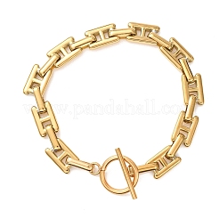 Bracelets à maillons en acier inoxydable 304 avec fermoirs OT&nbsp;SA-CBAC0E7-01G