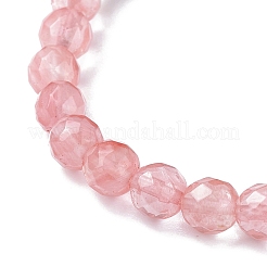 Set di braccialetti elasticizzati con perline rotonde in occhio di tigre naturale&nbsp;BJEW-JB07293