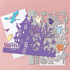 Halloween-Haus-Stanzschablonen aus Kohlenstoffstahl&nbsp;DIY-WH0309-2414