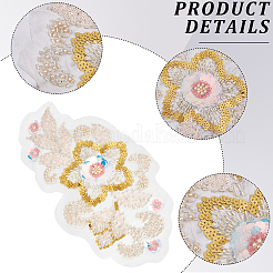 3D-Blumen-Polyester-Stickerei zum Aufnähen von Applikationen&nbsp;DIY-WH20010-36