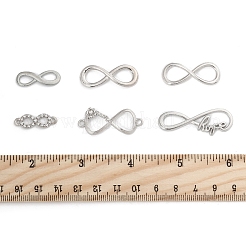 30 pièce 6 styles de breloques en alliage de style tibétain infini avec connecteur d'espoir&nbsp;TIBE-FS0003-26