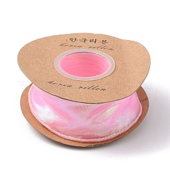 Ruban d'organza en nylon plat de couleur arc-en-ciel&nbsp;OCOR-WH0082-62B