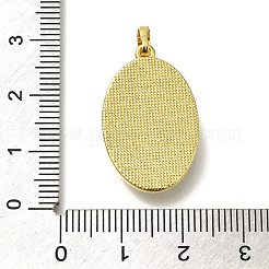 Messing Pavé-Anhänger mit Geburtsblumen-Muschel&nbsp;FIND-I040-04I