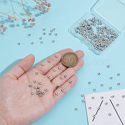 200pcs 201 perles en acier inoxydable&nbsp;STAS-HY0001-52