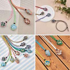 Cordons tressés en fil de coton ciré pochette macramé fabrication de collier&nbsp;AJEW-SW00017