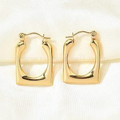 Boucles d'oreilles créoles en acier inoxydable 304 pour femmes&nbsp;EJEW-L296-074G
