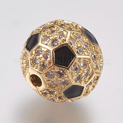 Perline zirconi micro pave  in ottone&nbsp;ZIRC-E147-04B-G