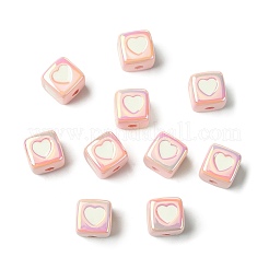 10 perles en émail acrylique opaque&nbsp;ACRC-FS0001-02F