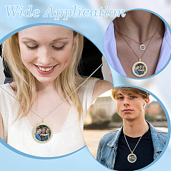 6 pendentif médaillon magnétique en alliage&nbsp;FIND-ME0003-67G