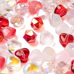 560 Stück 8 Stil transparent gespritzt & galvanisiert transparente Glasperlen&nbsp;GLAA-LS0001-07