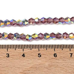 Chapelets de perles en verre transparent électrolytique&nbsp;EGLA-K015-18E