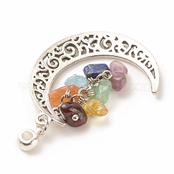 7 Chakra-Anhänger mit natürlichen gemischten Edelsteinsplittern&nbsp;PALLOY-JF01486