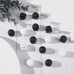 40 Stück 2 Farben Kunststoff-Kordelstopper mit Feder&nbsp;FIND-GF0004-08