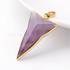 Natürlichen Amethyst Edelsteinanhänger&nbsp;G-H046-02