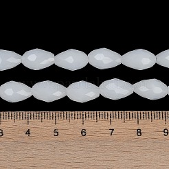 Galvanisierte imitatorische Jade Glasperlen Stränge&nbsp;LS-EGLA-N013-J4mm-D03