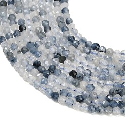 Fili di perle di quarzo rutilato blu natura&nbsp;GG-CBA3921-A05-3mm