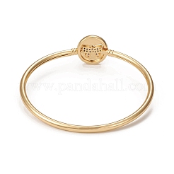 Armreifen aus Messing mit Micropave-Kubikzirkonia-Beschichtung&nbsp;BJEW-E071-20G-01