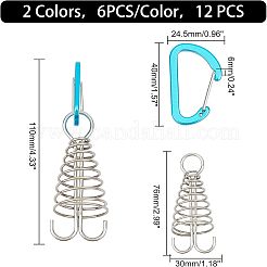 12 tendeur de corde de tente en alliage d'aluminium 2 couleurs&nbsp;FIND-FH0001-99