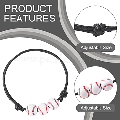 20 Stück 2 Farben Sport-Thema Acrylperlen Armbänder für Männer und Frauen&nbsp;BJEW-SP0001-22