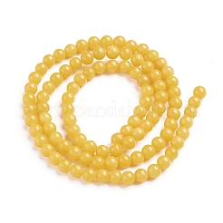 Chapelets de perles rondes en jade de Mashan naturelle&nbsp;X-G-D263-4mm-XS07