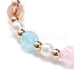 Simpatico braccialetto con ciondoli smaltati in lega colorata&nbsp;BJEW-JB08661