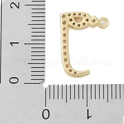 Ciondoli in ottone con placcatura a cremagliera con micro pavé di zirconi chiari&nbsp;KK-A224-03F-G