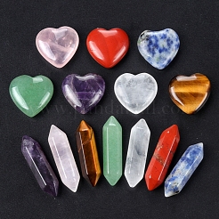14 Stück Chakra-Herz & sechseckiges Prisma&nbsp;X1-PW-WG55180-01