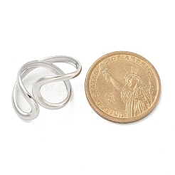 Anello aperto in acciaio inossidabile 304 per donna&nbsp;X-RJEW-M025-02P