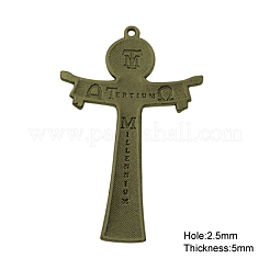 Le style tibétain alliage croix crucifix grands pendentifs&nbsp;PALLOY-4833-AB-NR