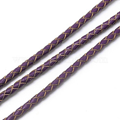 Cordon tressé en cuir&nbsp;WL-Q005-3mm-40