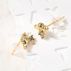 Aretes de latón&nbsp;EJEW-C158-11B-G
